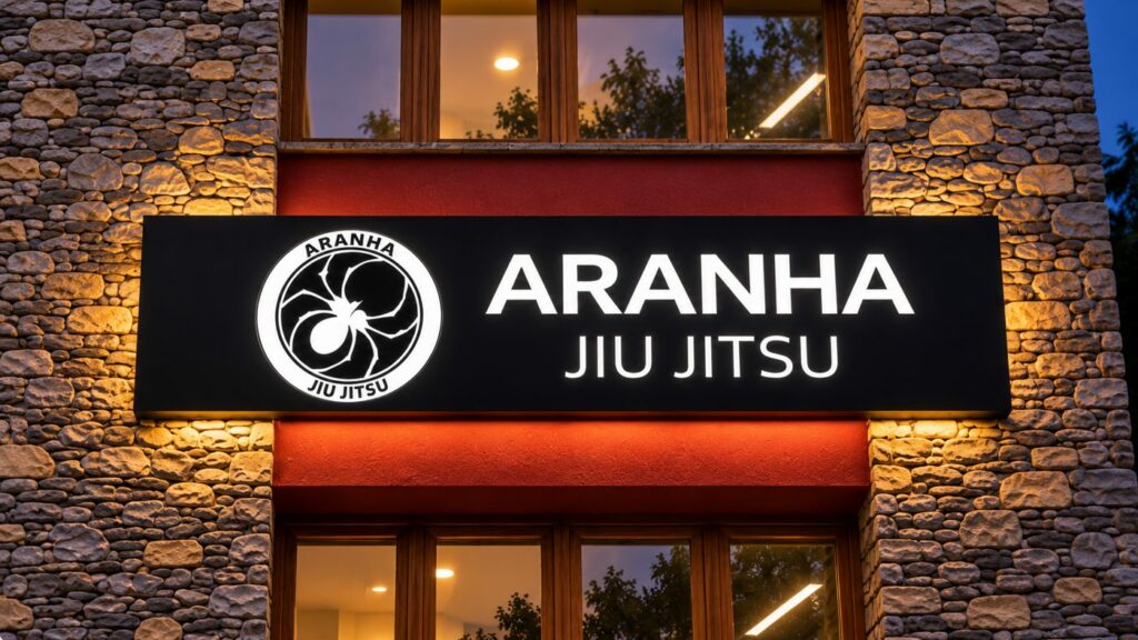 Façana amb el rètol d'Aranha Jiu Jitsu a Andorra la Vella