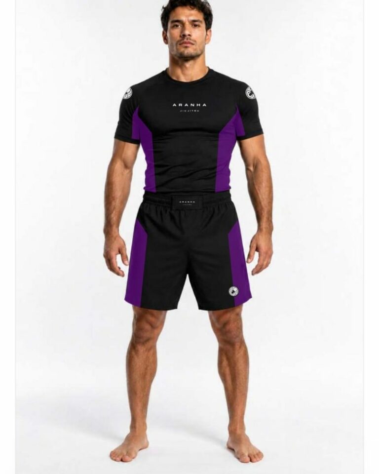 Rashguard i pantalons de No-Gi Aranha en negre i morat